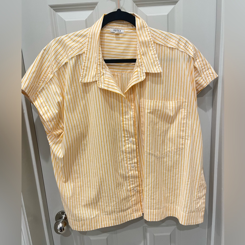 Pistola Orange Striped Shirt